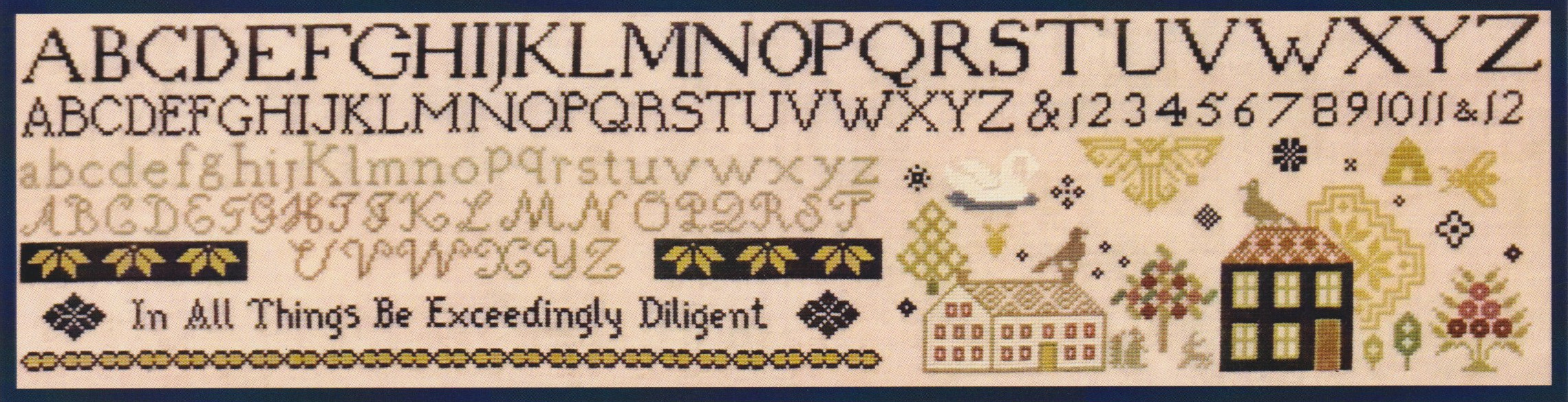 In All Things Be Exceedingly Diligent - Cross Stitch Pattern