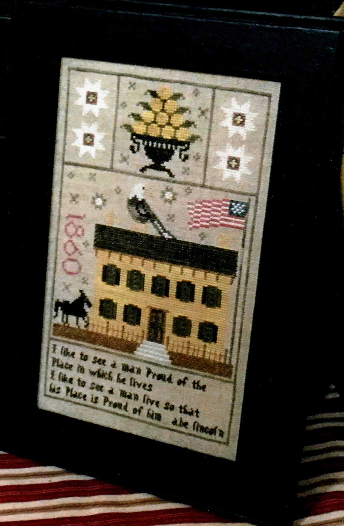 Lincoln Home 1860 Sampler - Cross Stitch Pattern