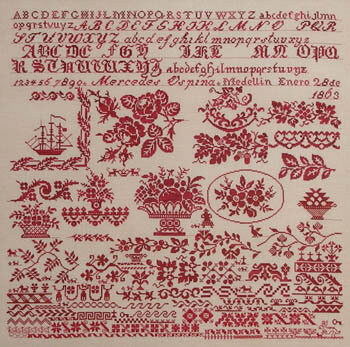 Mercedes Ospina 1863 - Cross Stitch Pattern
