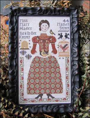 Miss Mary Hadley - Cross Stitch Pattern, zoomed in. Select this picture to zoom back out.