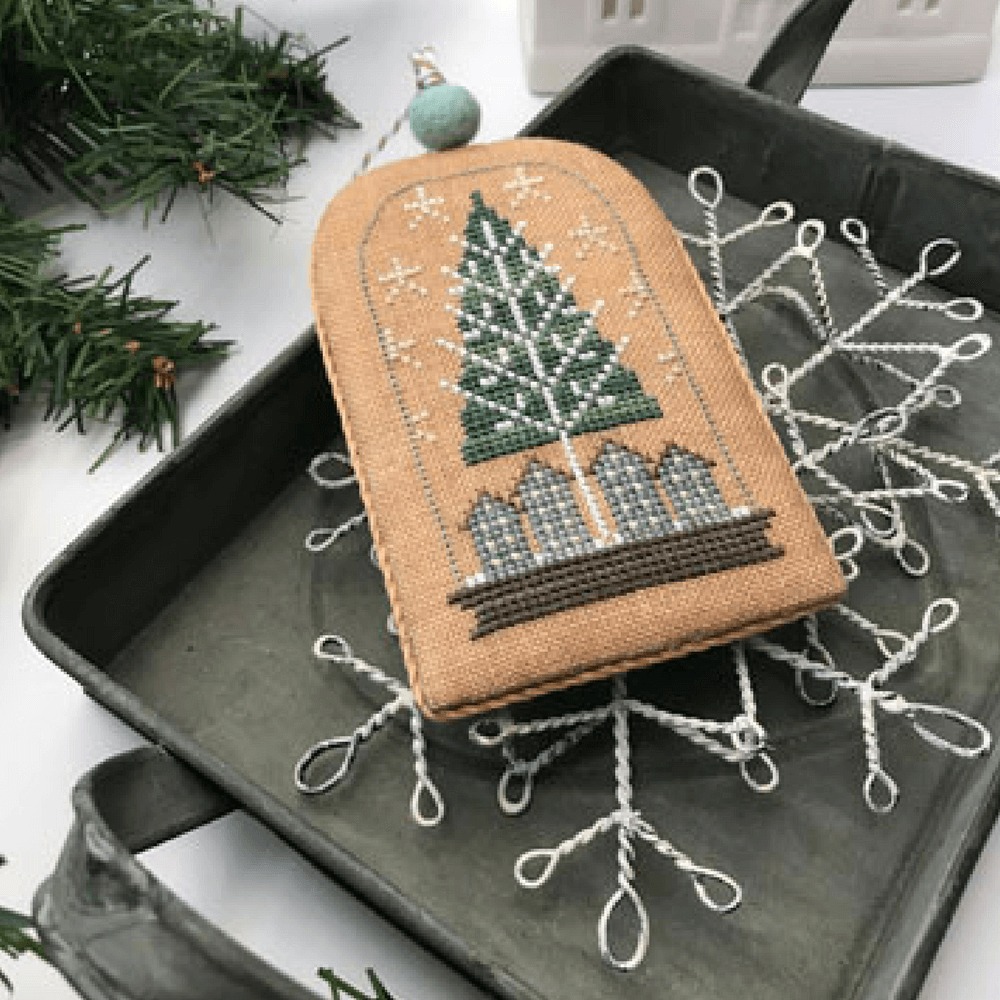 Zinc House Row - White Christmas 3 - Cross Stitch Pattern