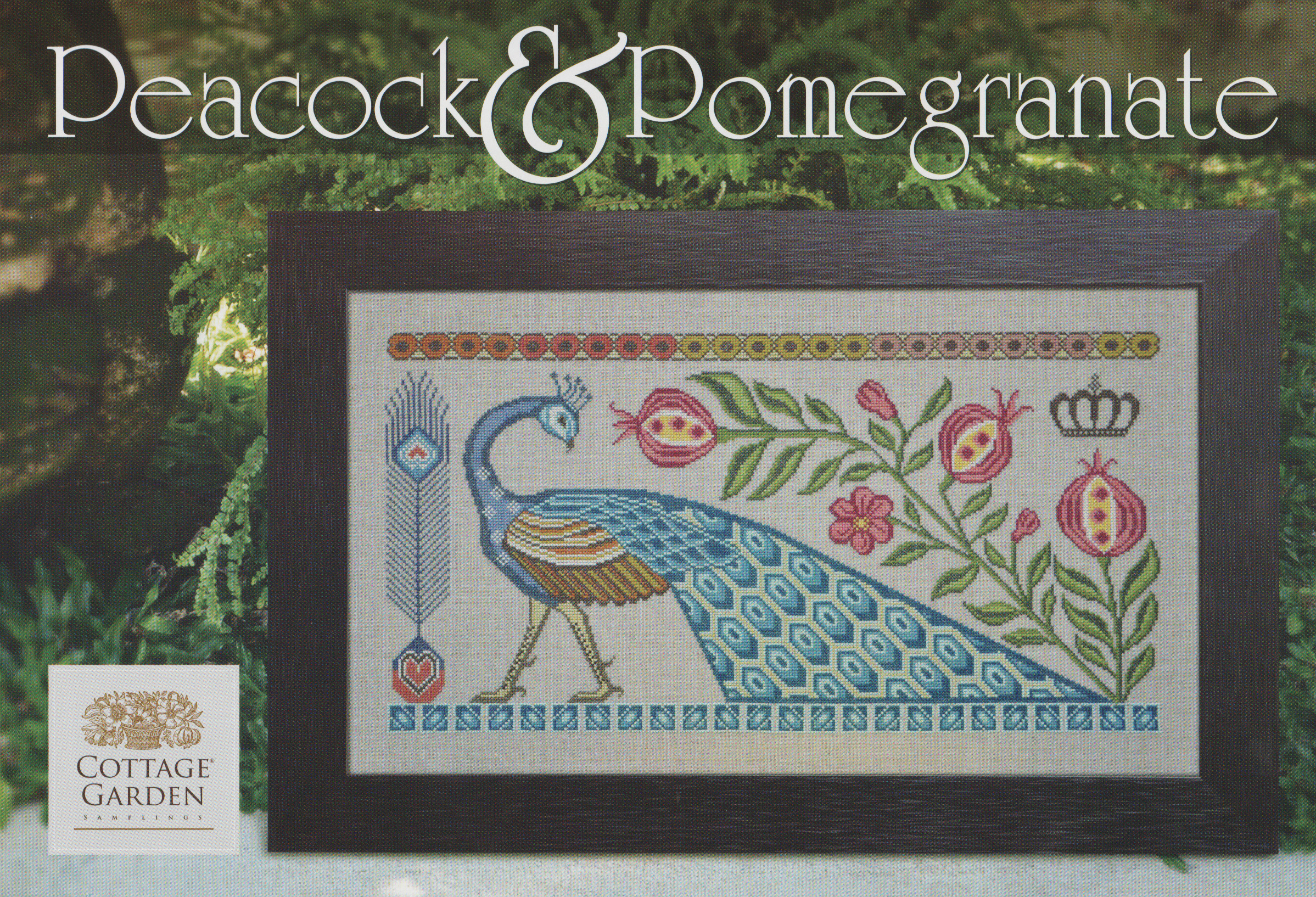 Peacock & Pomegranate - Cross Stitch Pattern