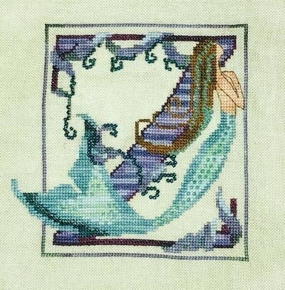 Letters From Mermaids Z - Cross Stitch Pattern