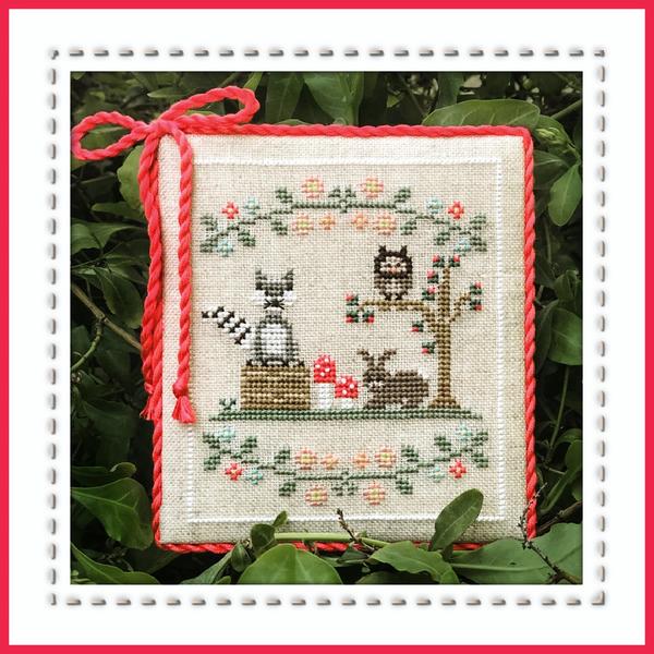 Stitching Raccoon Sampler embroidery kit