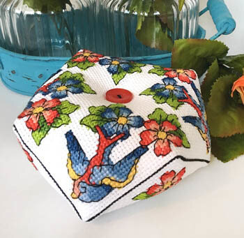 Swallow Biscornu - Cross Stitch Pattern