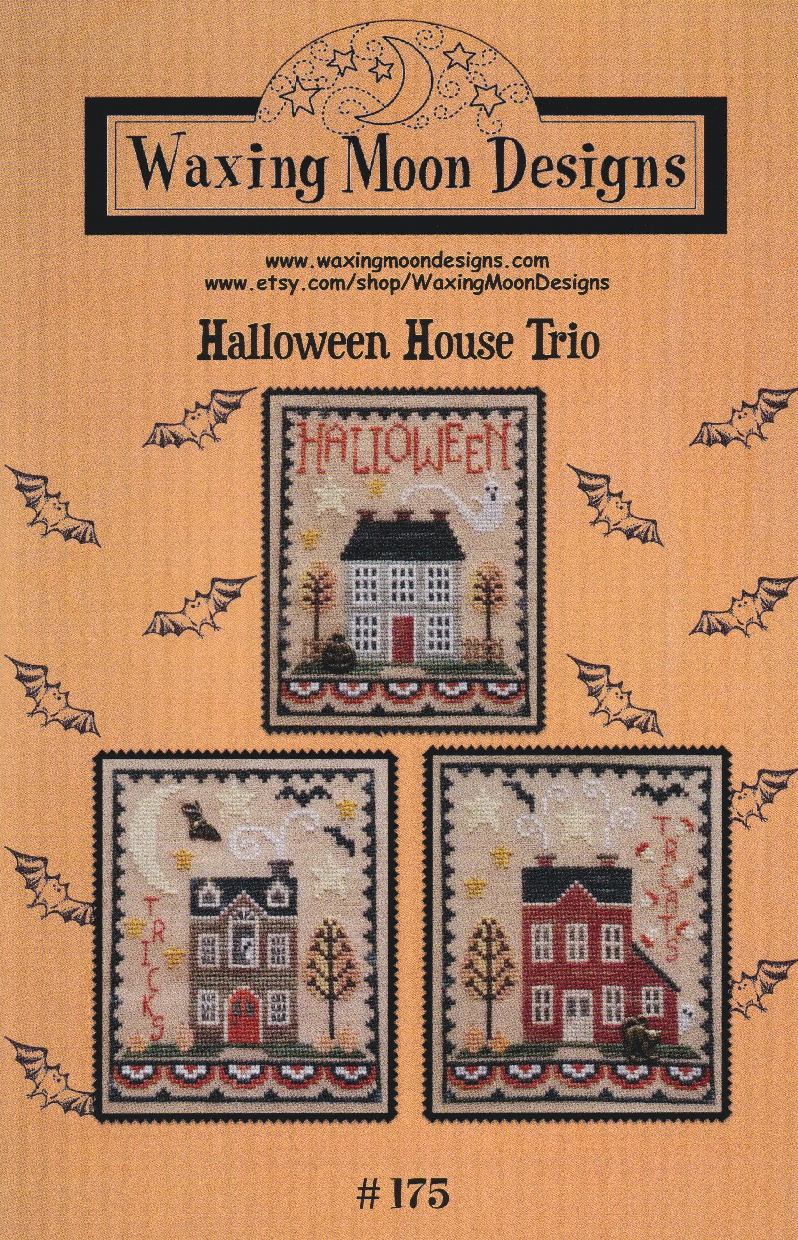 Halloween House Trio - Cross Stitch Pattern