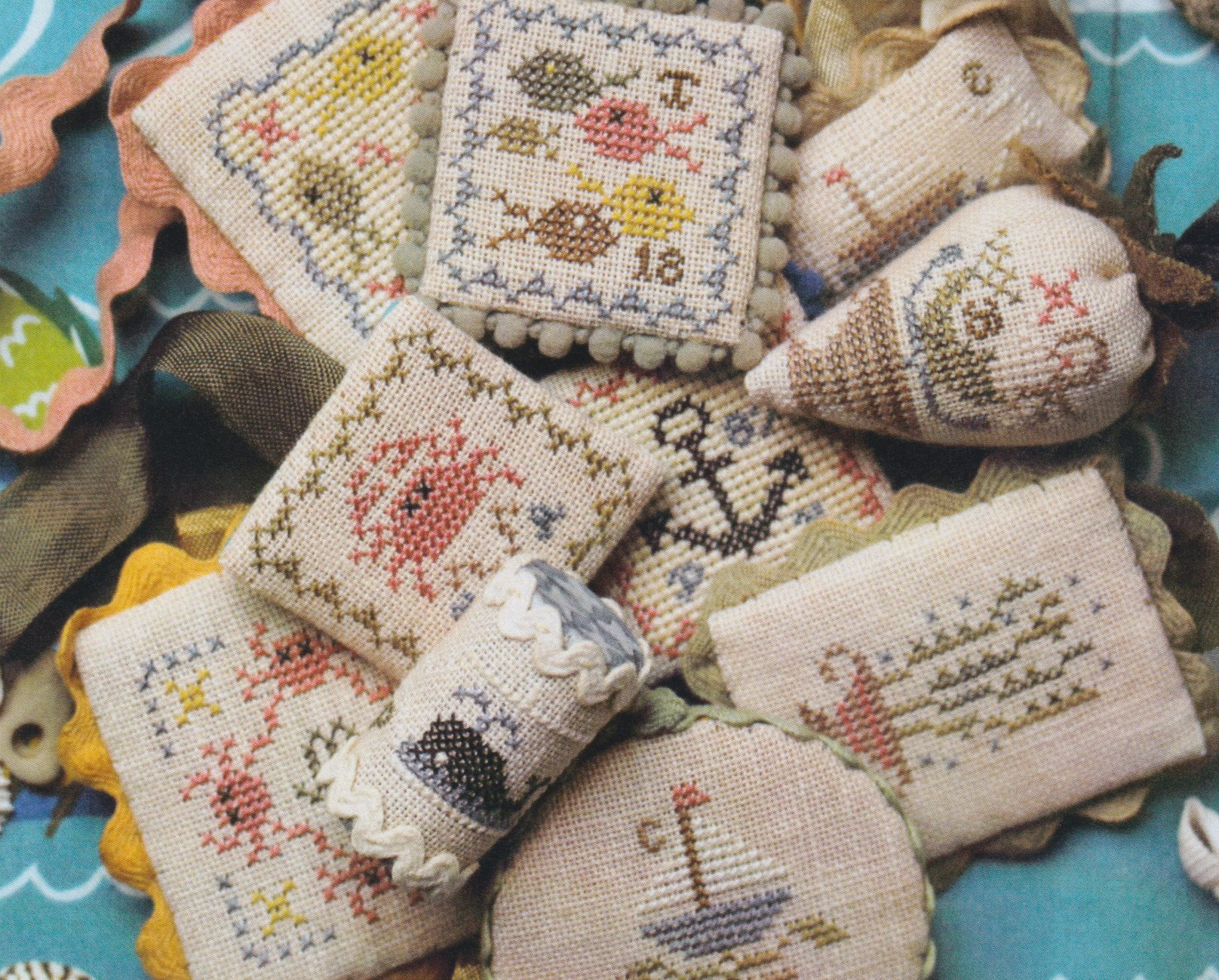 Festive Little Fobs 6 - SEASIDE EDITION - Cross Stitch