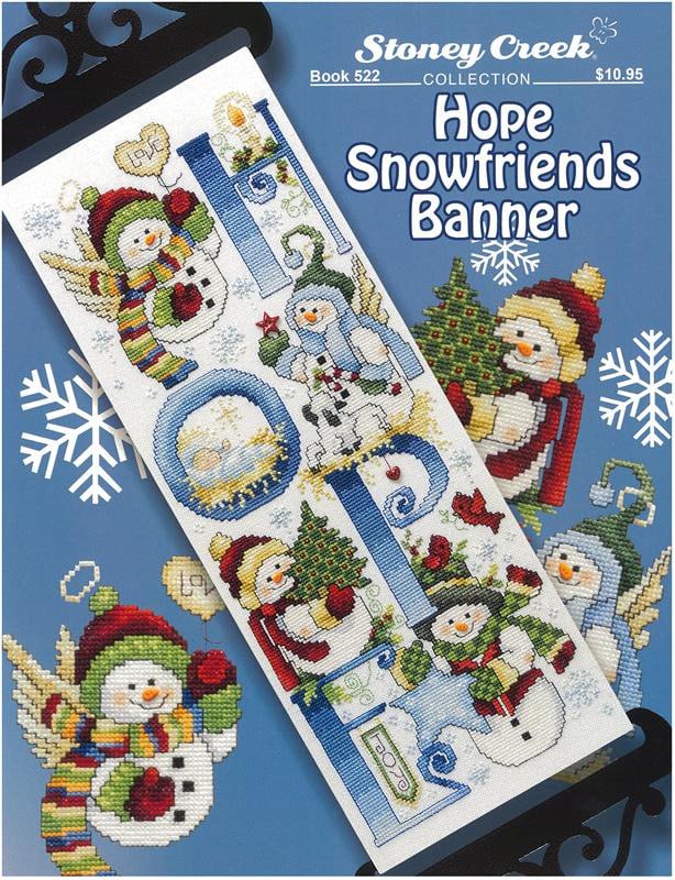 Hope Snowfriends Banner - Cross Stitch Pattern