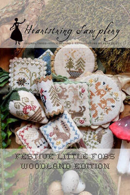 Festive Little Fobs 7 - Woodland Edition - Cross Stitch