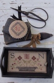Quaker Sewing Tray, Pin Disk & Strawberry Pinkeep