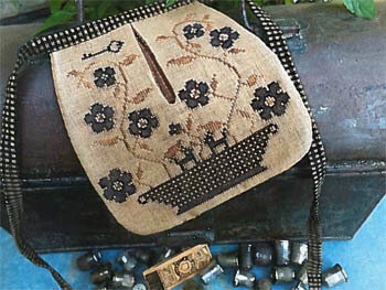Stone Flowers Sewing Pocket - Cross Stitch Pattern