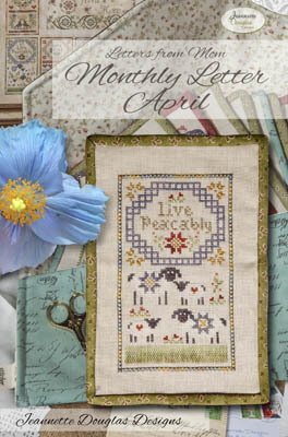 Letters From Mom 9 - April - Cross Stitch Pattern, zoomed in. Select this picture to zoom back out.