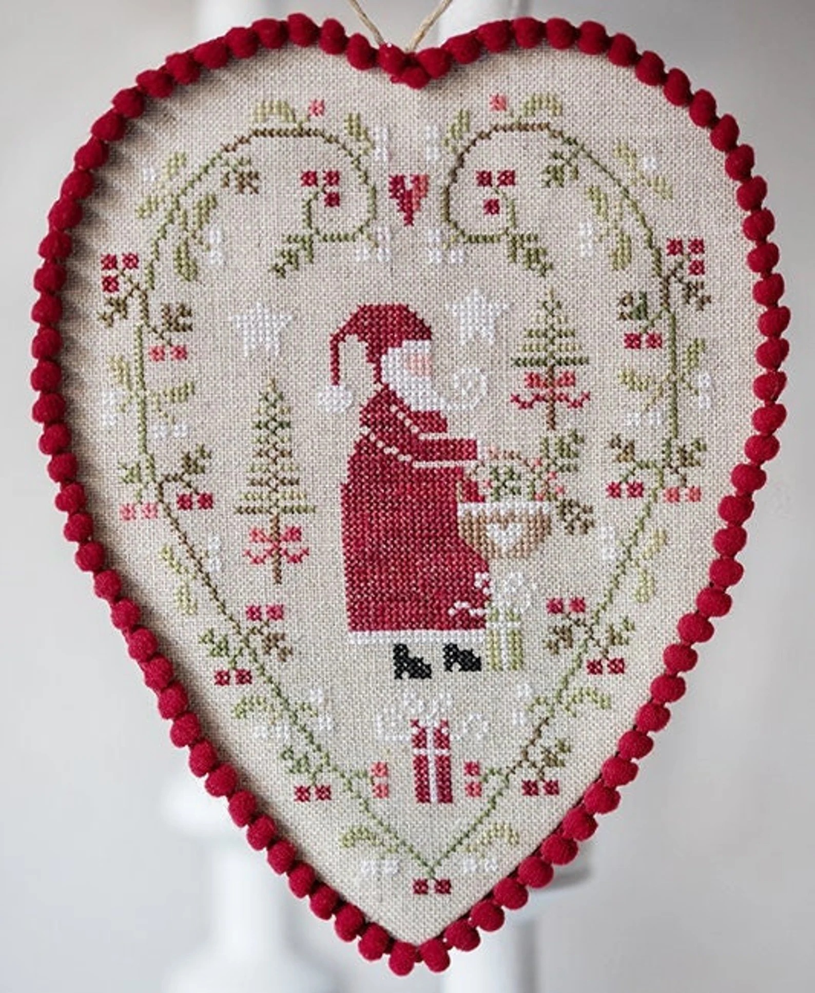 Coeur Pere Noel - Cross Stitch Pattern