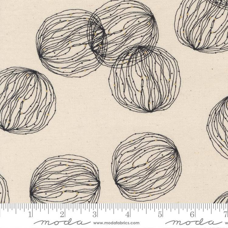 Think Ink Canvas Natural - Balls - Quilt Fabric
