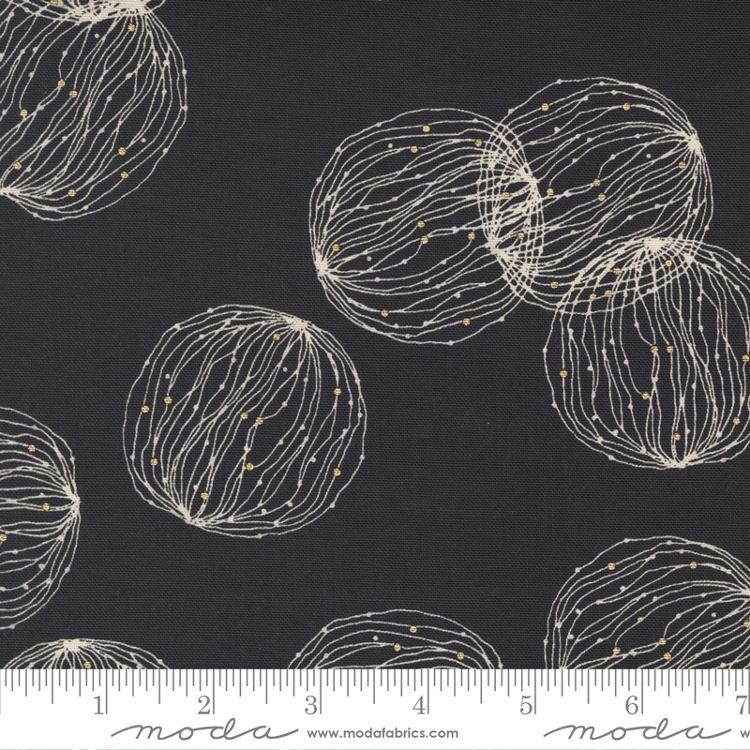 Think Ink Canvas Black - Balls - Quilt Fabric