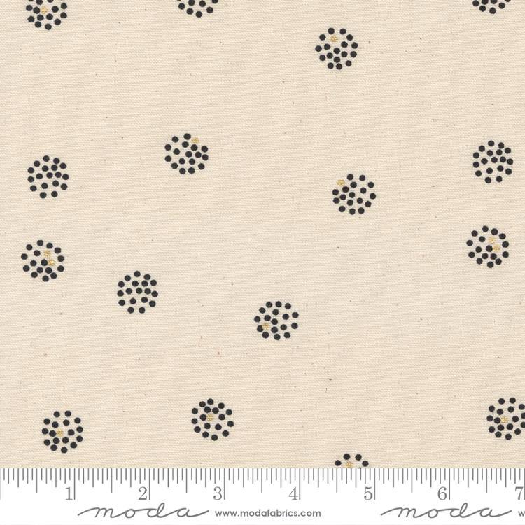 Think Ink Canvas Natural - Dotties Dots - Quilt Fabric