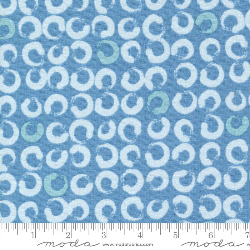 Bluish Bobbins - Deep Sea - Quilt Fabric
