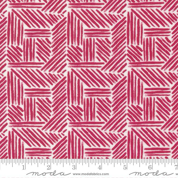 The Lookout Raspberry - Steel Gate Lines - Quilt Fabric