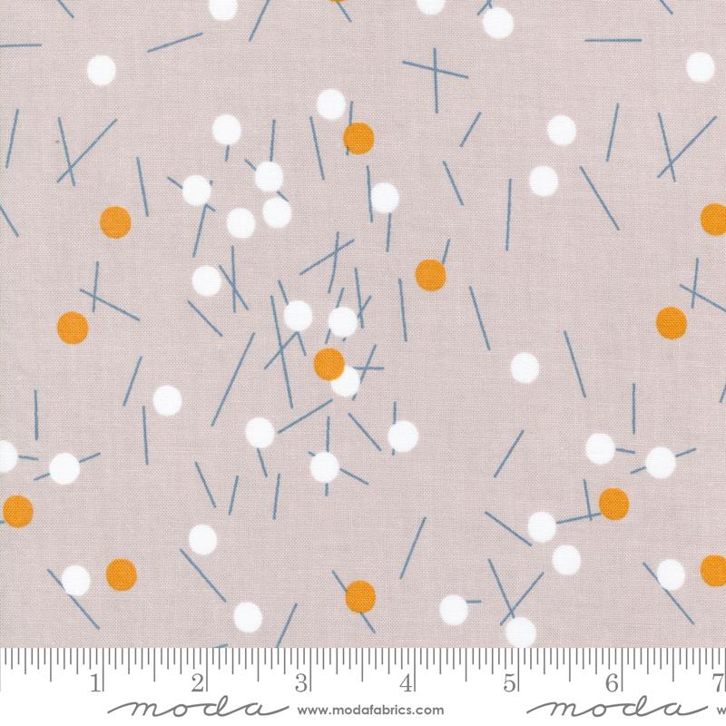 Bluish Pins And Buttons - Sand - Quilt Fabric