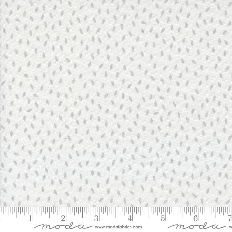 Mixed Bag Bonbons Leafs White Grey - Quilt Fabric