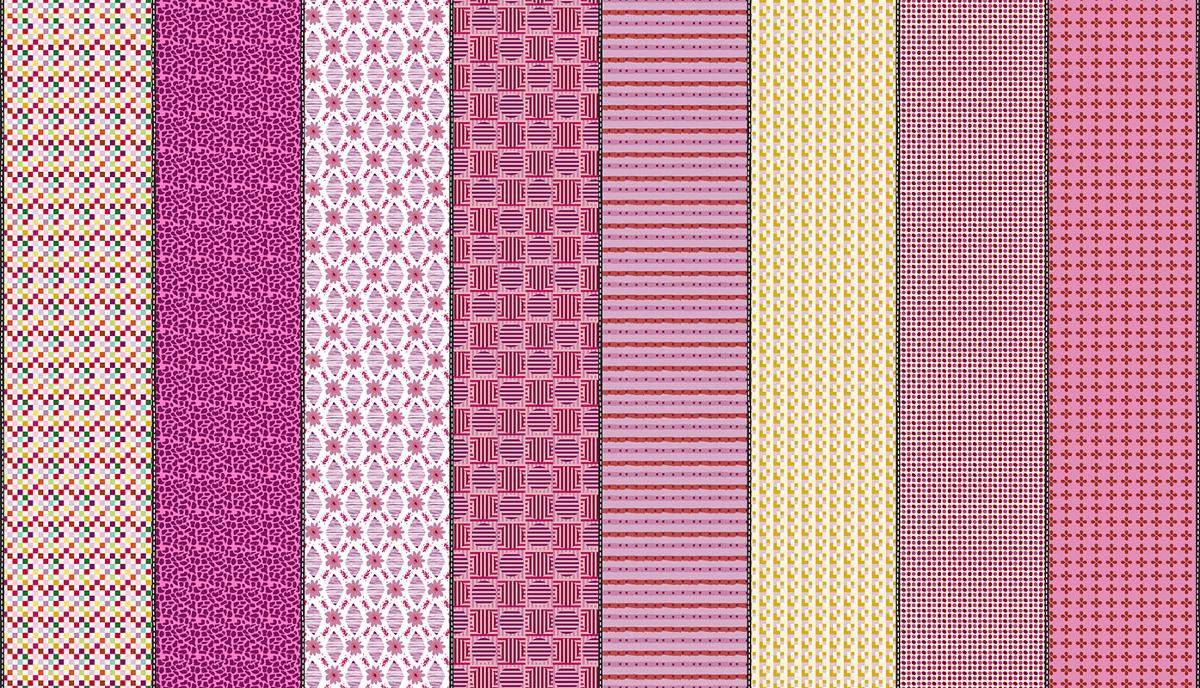 Lollie Jar Purple - Quilt Fabric, zoomed in. Select this picture to zoom back out.