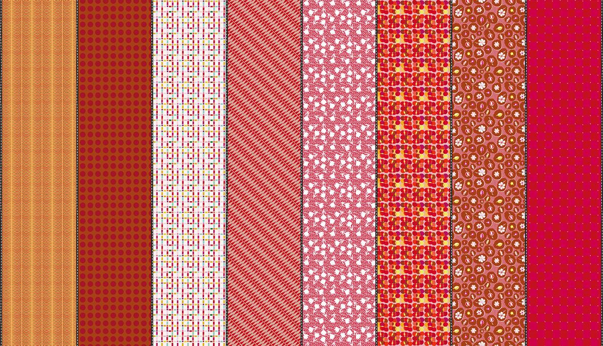 Lollie Jar Red - Quilt Fabric, zoomed in. Select this picture to zoom back out.