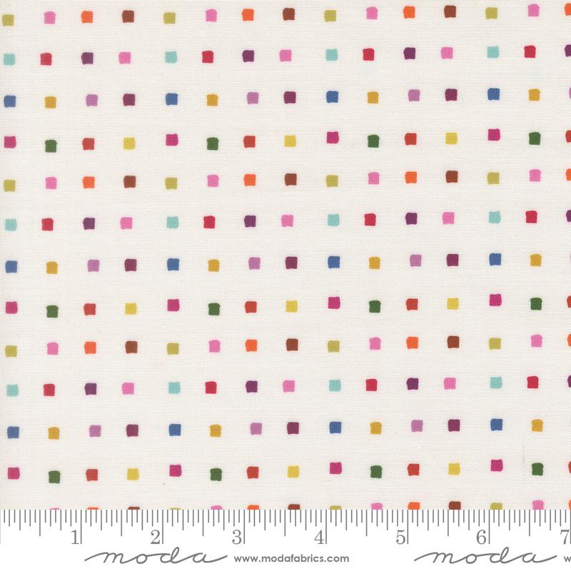 Bonbon Jar Multi-Color Squares - Quilt Fabric, zoomed in. Select this picture to zoom back out.