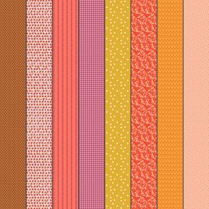 Gathered Lollies Peaches Hazel - Quilt Fabric