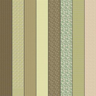 Gathered Lollies Greens Trentham - Quilt Fabric