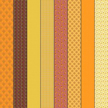 Gathered Lollies Yellows Hazel - Quilt Fabric