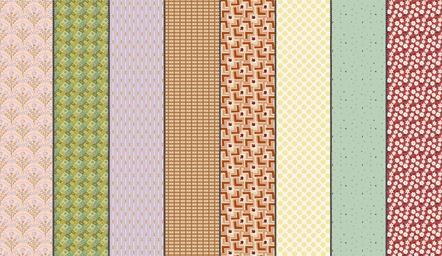 Gathered Lollies Pastels Trentham - Quilt Fabric