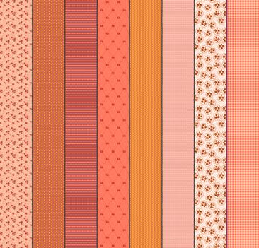 Gathered Lollies Corals Hazel - Quilt Fabric