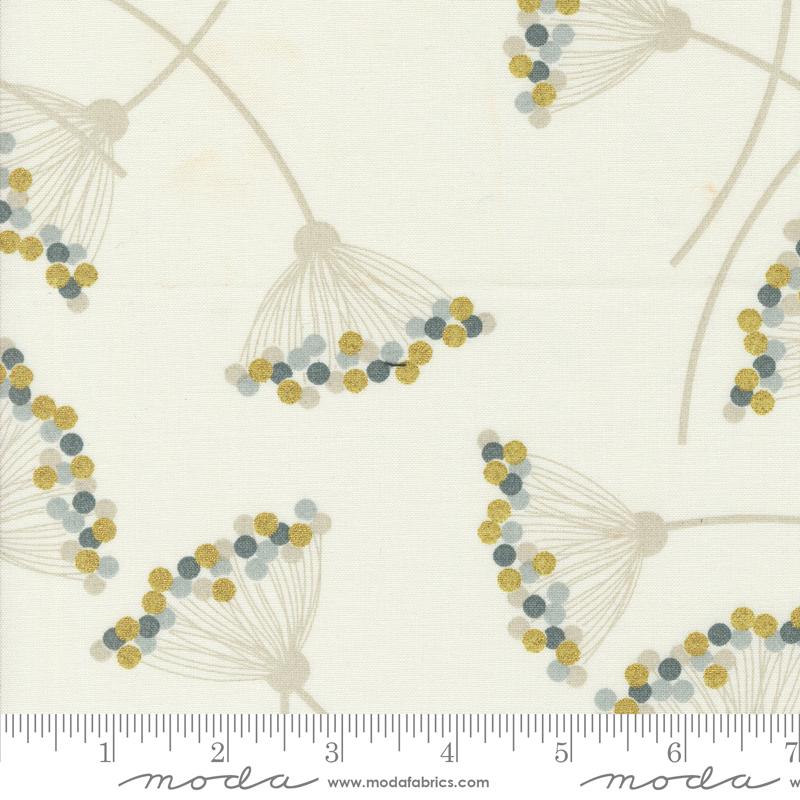 Shimmer Metallic Blossom - Ivory - Quilt Fabric