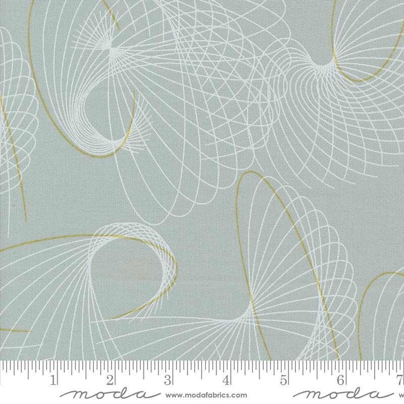 Shimmer Winds - Metallic Silver - Quilt Fabric