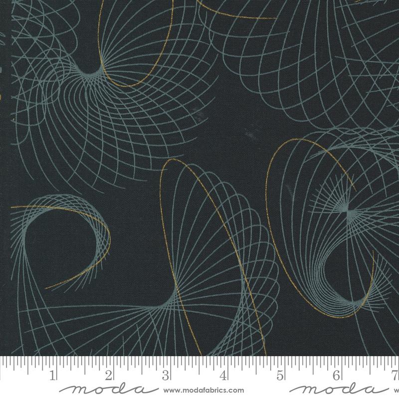 Shimmer Winds - Metallic Ebony - Quilt Fabric