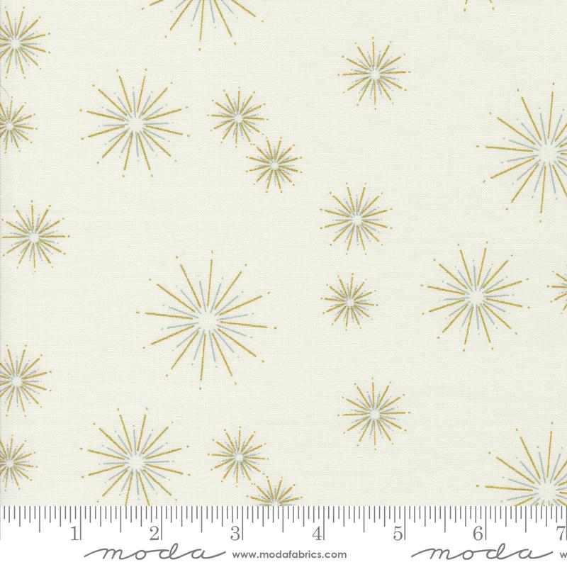 Shimmer Stars - Metallic Ivory - Quilt Fabric