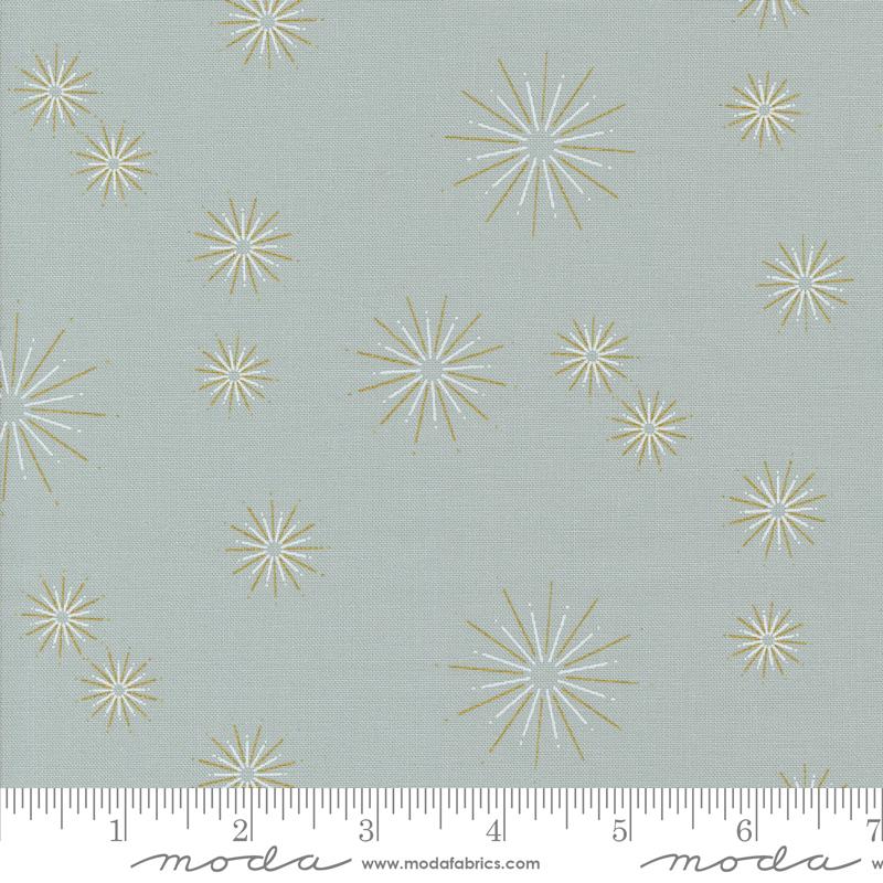 Shimmer Stars - Metallic Silver - Quilt Fabric