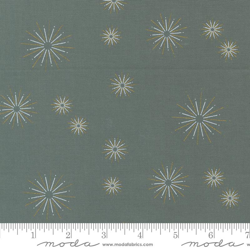 Shimmer Stars - Metallic Smoke - Quilt Fabric