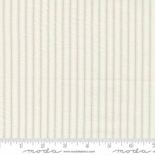 Cottage Linen Closet Pebble - Classic Ticking - Quilt Fabric