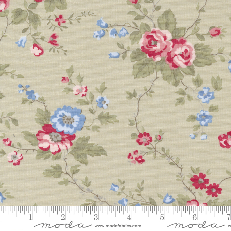 Sweet Liberty Cobblestone - Main - Quilt Fabric, zoomed in. Select this picture to zoom back out.
