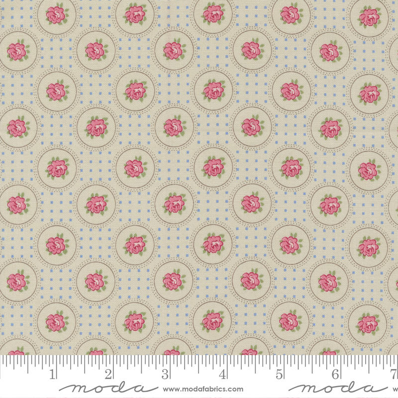 Sweet Liberty Cobblestone - Circle Rose - Quilt Fabric