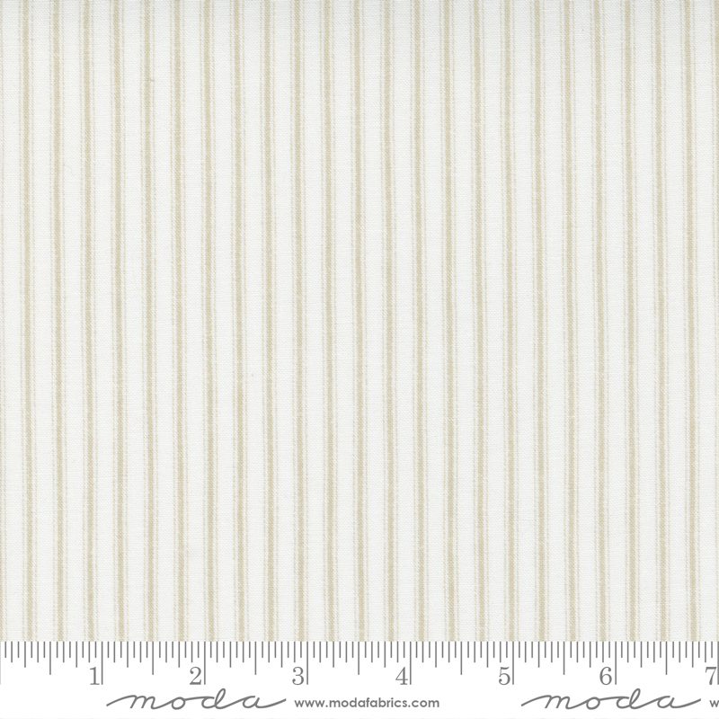 Sweet Liberty Linen White - Classic Ticking - Quilt Fabric