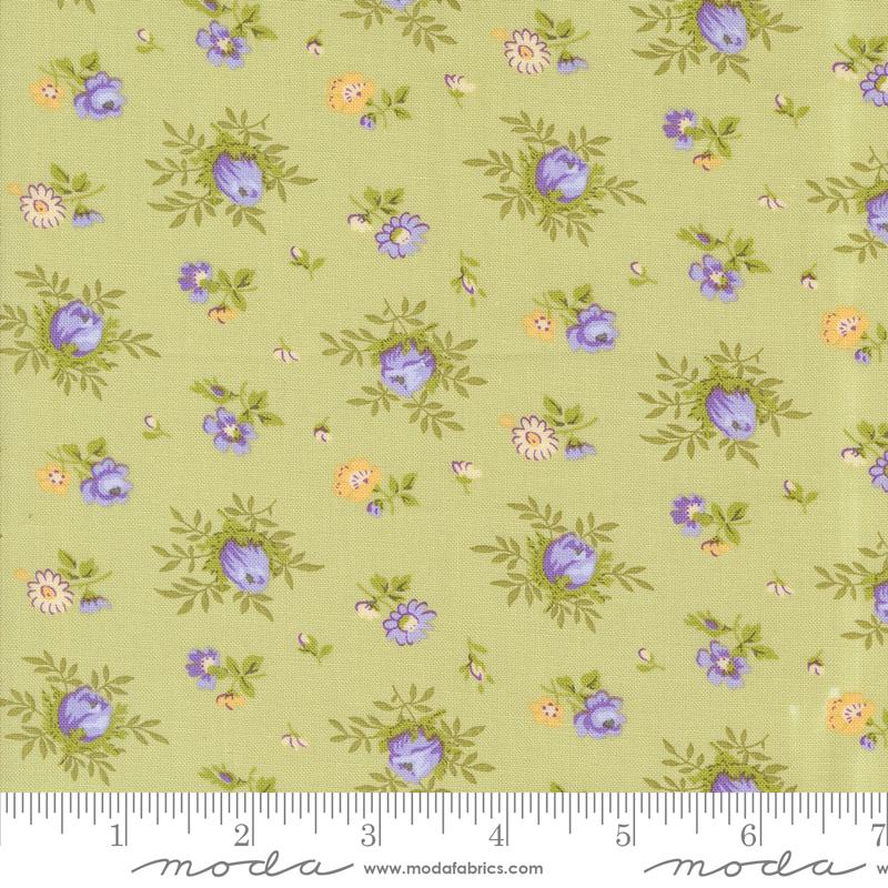 Georgia Medium Floral - Willow - Quilt Fabric