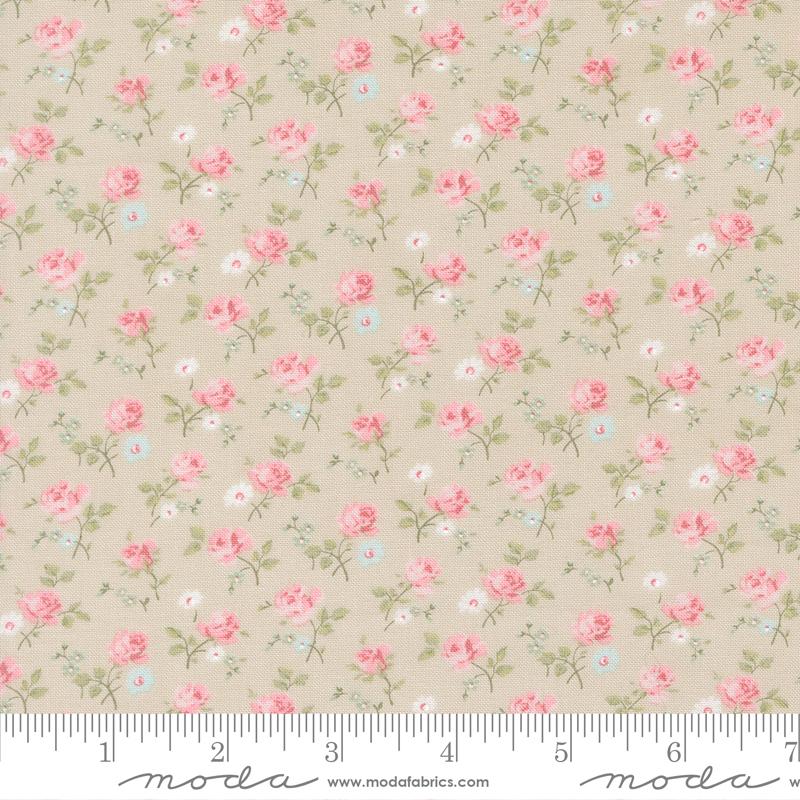 Abide Flower Stone - Quilt Fabric