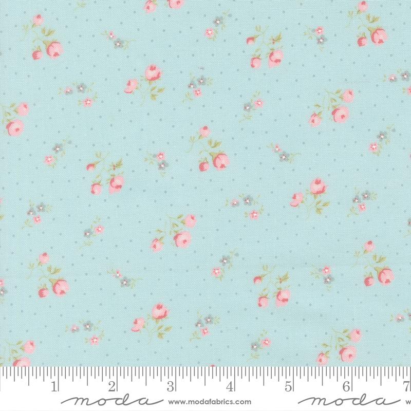 Abide Rose Light Blue - Quilt Fabric