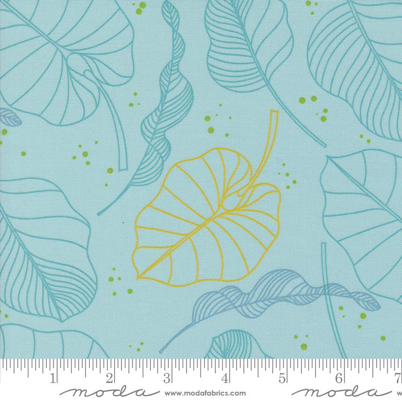 Olive You Leaves Mist - Quilt Fabric
