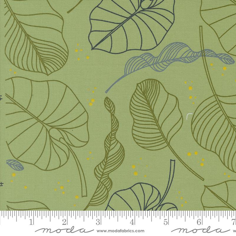 Olive You Leaves Sage - Quilt Fabric