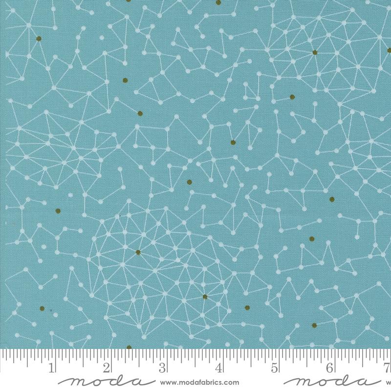 Olive You Net Sky - Quilt Fabric