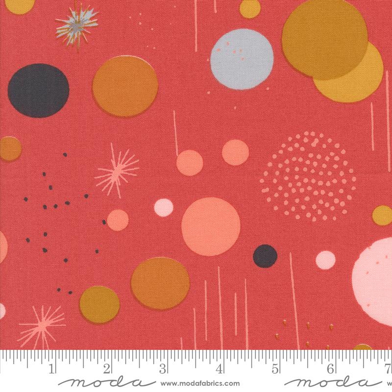 Simply Cozy Circles Persimmon - Quilt Fabric