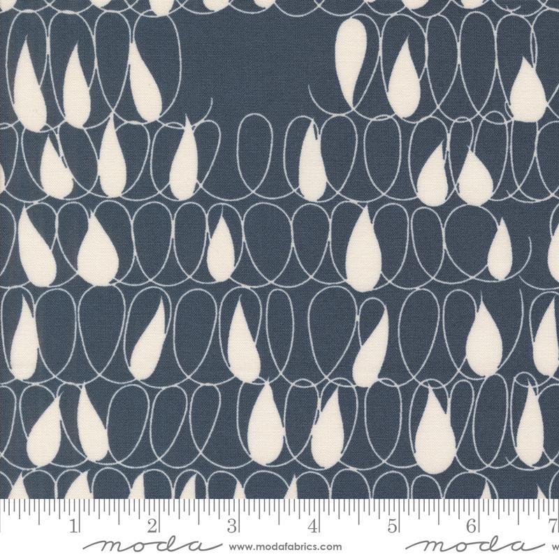 Simply Cozy Drops Navy - Quilt Fabric
